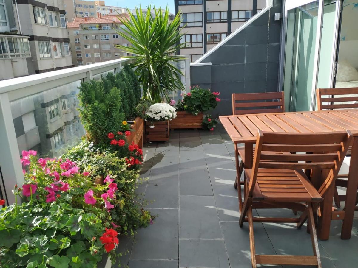 Penthouse With Terrace And Views Near Oza'S Beach Lägenhet A Coruña Exteriör bild
